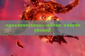 (光明领主无限钻石) 光明领主SLG安卓汉化版，探索策略游戏的魅力与挑战