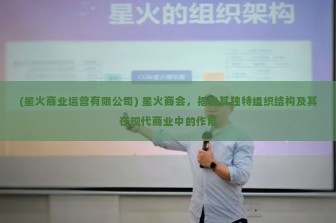 (星火商业运营有限公司) 星火商会，揭秘其独特组织结构及其在现代商业中的作用