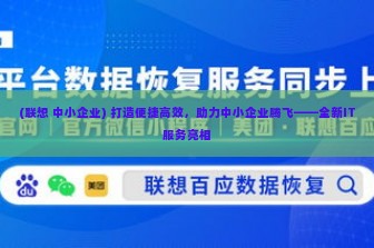 (联想 中小企业) 打造便捷高效，助力中小企业腾飞——全新IT服务亮相